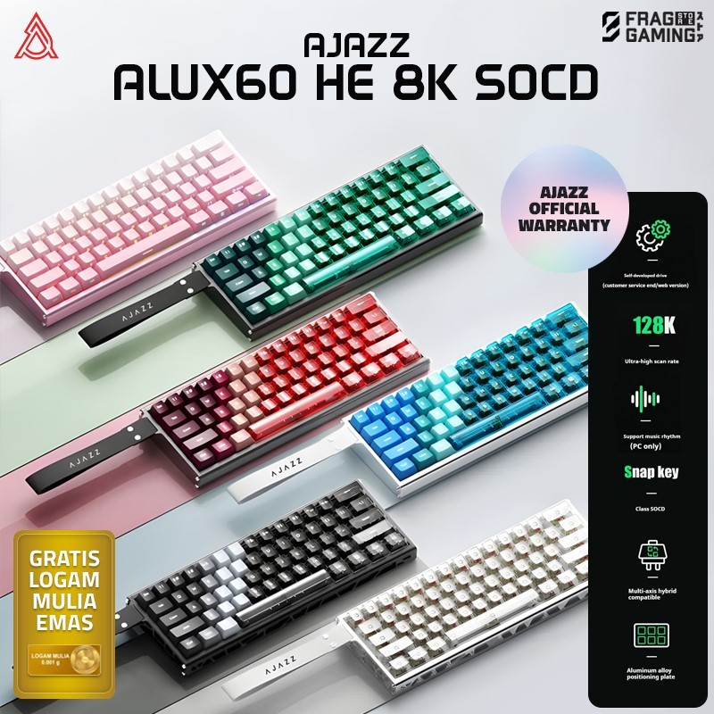 Ajazz ALUX 60 HE | ALUX60 HE – RGB 60% Compact Layout CNC Aluminum