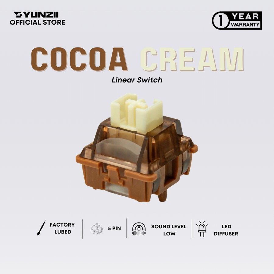 Yunzii-Cocoa-Cream-5-Pin-Early-Bottoming-Mechanical-Keyboard-Linear-Switch