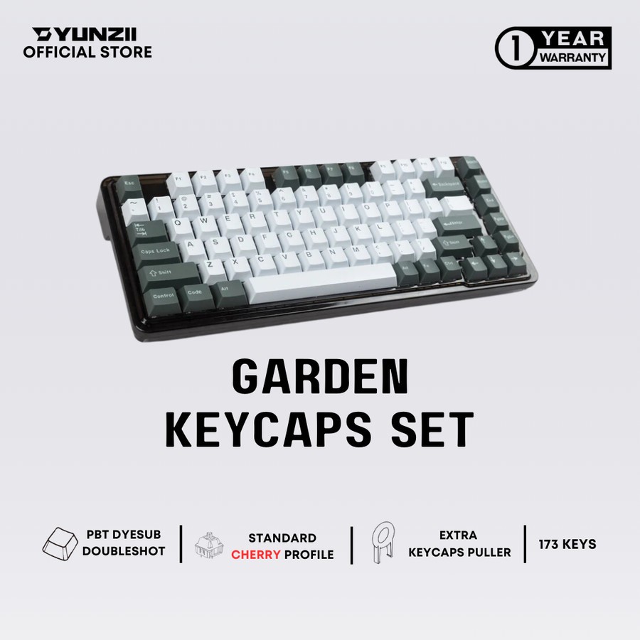 Yunzii-Garden-Keycaps-Cherry-Profile-173-Keycaps-DYE