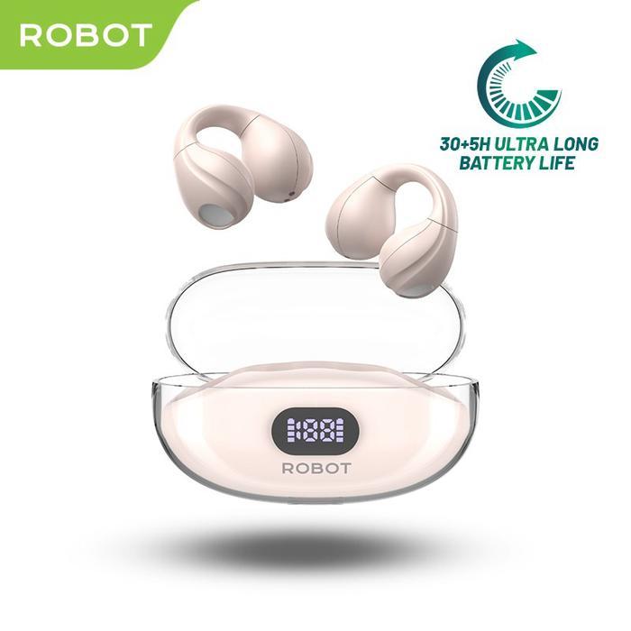 ROBOT AIR 10 / AIR-10 TWS OWS Open Ear Clip Style Led Display Bluetooth ...