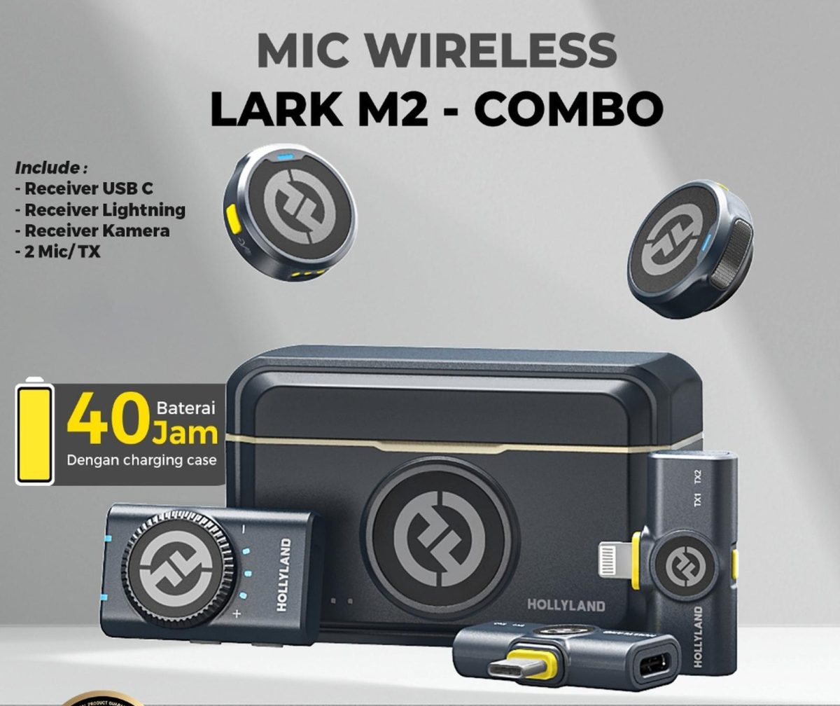 Hollyland Lark M2 Mic Wireless 350m 2in1 Microphone dan Remote Camera ...